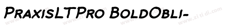 PraxisLTPro BoldObli字体转换